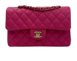 Classic Mini, Doble Flap, piel, Caviar, Rosa,GC29XK04