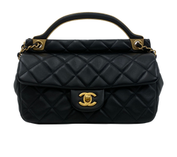 Bolso De Mano, Piel, Negro/Dorado, DB, Box, UK266