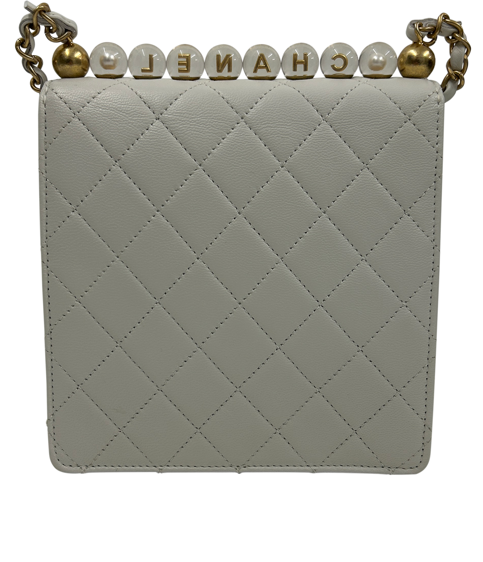 Mini Chic Pears Bandolera, 2.900&euro;, Bolso, Blanco, Animal - Piel, Vista trasera