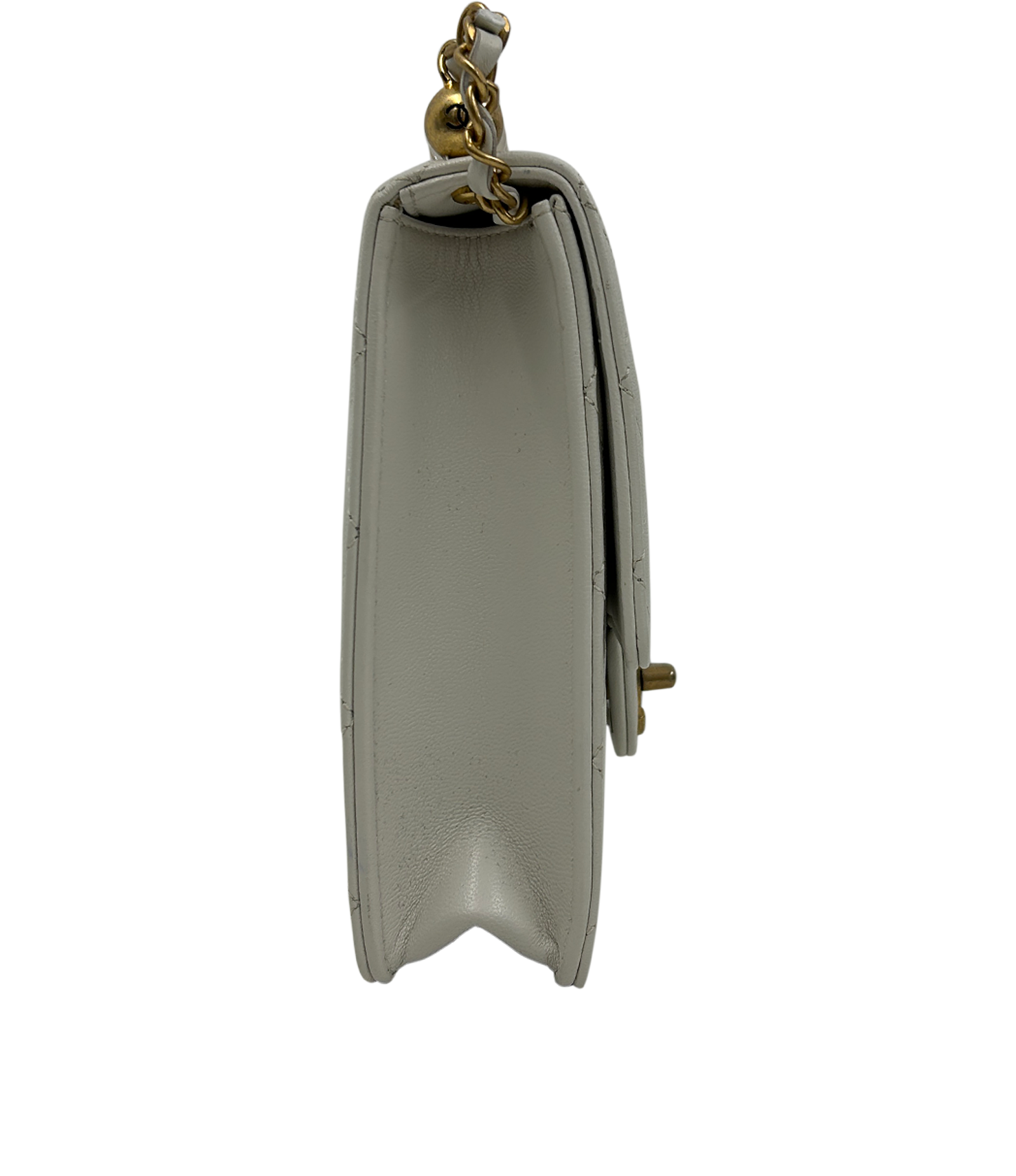 Mini Chic Pears Bandolera, 2.900&euro;, Bolso, Blanco, Animal - Piel, Vista lateral