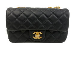 Flap Bag Small, Flower,Piel, Negro, 4,DB, BOX,XA18GI