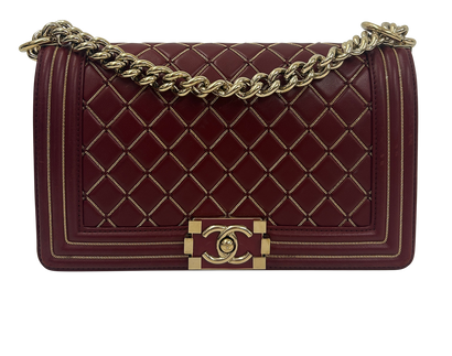 Boy Bag Small, 2.400&euro;, Bolso, Rojo, Animal - Piel, Vista frontal