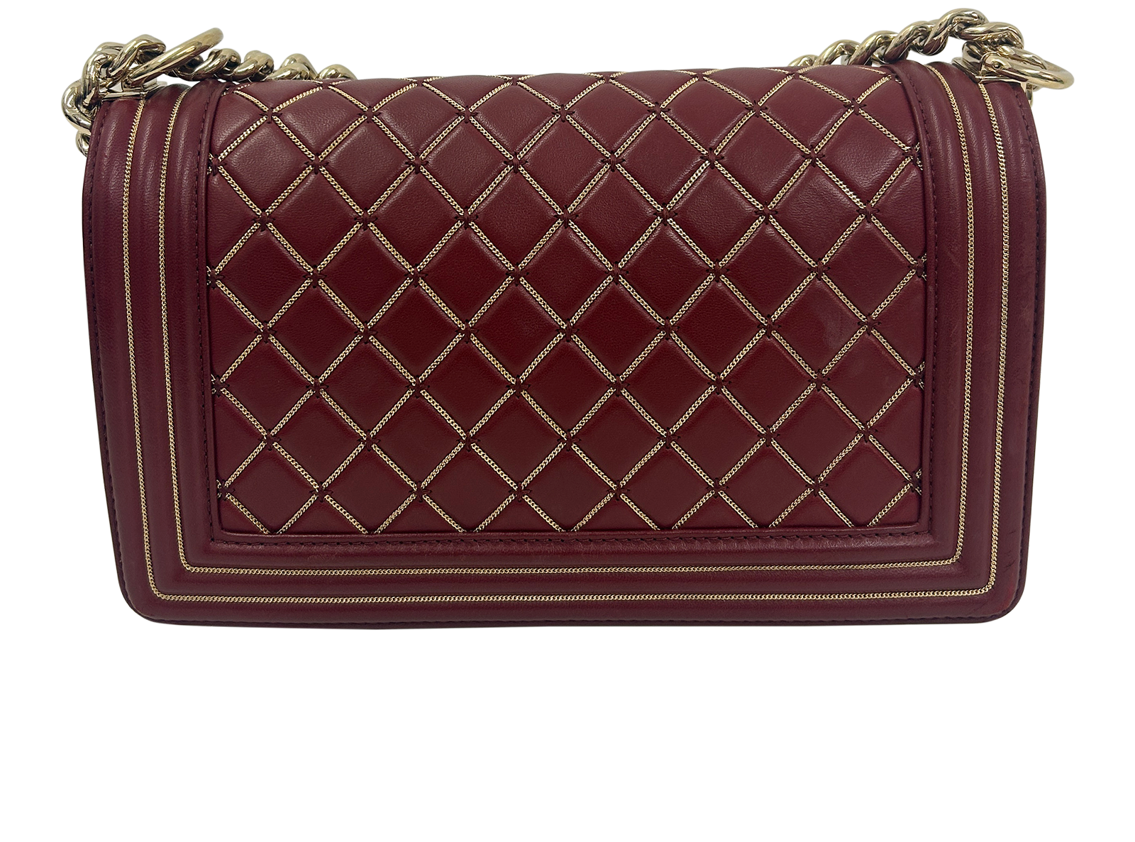 Boy Bag Small, 2.400&euro;, Bolso, Rojo, Animal - Piel, Vista trasera