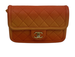 Waist Boy Bag, Cruise 19, piel Caviar Naranja Degrade, 3, 27200353