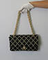 Chanel Flap Bag, 1.500&euro;, Negro, Seda - Satén, Vista frontal
