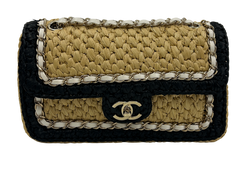 Flap Coco, Raffia, Beige/Negro,C4N04,DB, BOX,4*