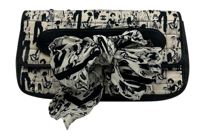 Choco Bar Tela, 920&euro;, Bolso, Blanco/Negro, Tejido - General, Vista frontal