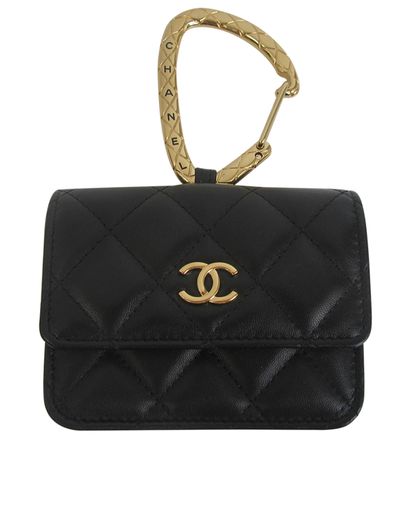 Micro Bolso Asa LLavero Dorado, 990&euro;, Accesorios, Negro, Animal - Piel, Vista frontal