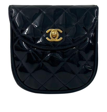 Belt Bag, 1.100&euro;, Bolso, Negro, Cuero - Charol, Vista frontal