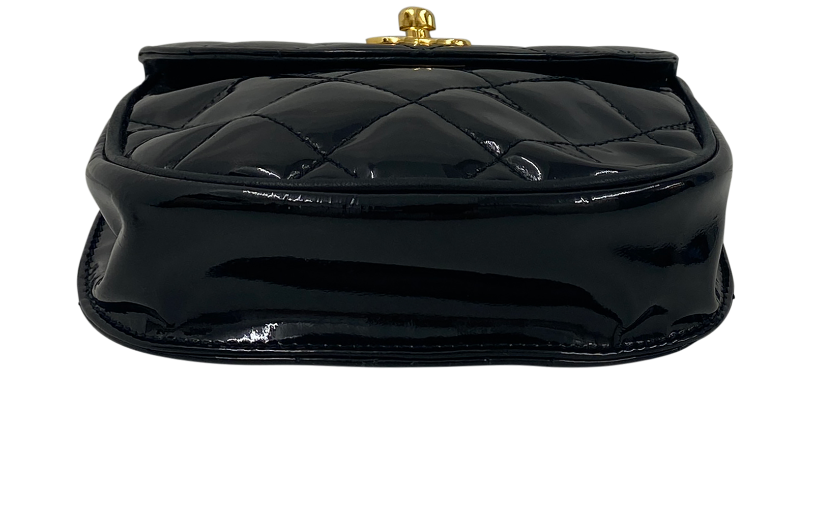 Belt Bag, 1.100&euro;, Bolso, Negro, Cuero - Charol, Vista superior