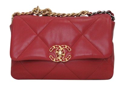 19 Flap M, 3.990&euro;, Bolso, Rojo, Animal - Piel, Vista frontal