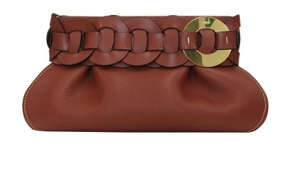 Clutch Darryl, 340&euro;, Bolso, Marrón, Animal - Piel, Vista frontal