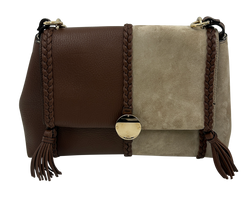 Penélope Bolso, Piel/Ante, Marrón/Beige, 08/28/70,3*