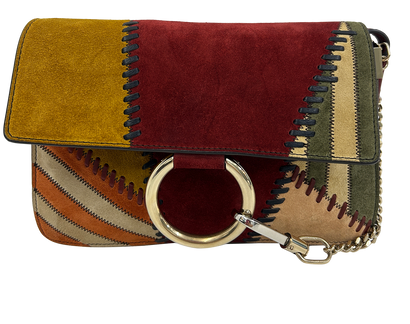 Faye Bolso, 490€, Bolso, Amarillo/Rojo/Verde, Cuero - Ante, Vista frontal