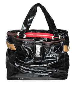 Audra Tote, Patent Leather, Black, 040756,3