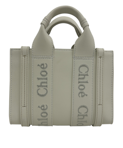 Woody Tote Mini, 590&euro;, Bolso, Blanco, Animal - Piel, Vista frontal
