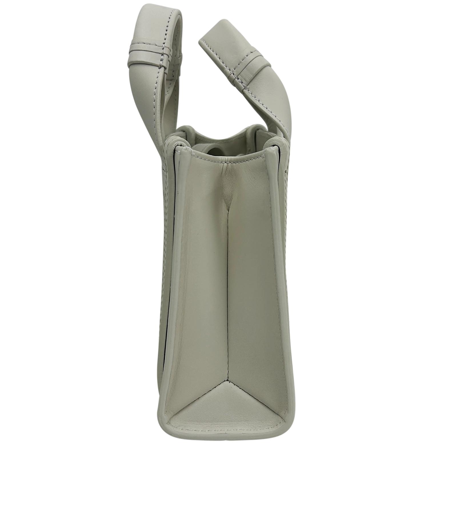 Woody Tote Mini, 590&euro;, Bolso, Blanco, Animal - Piel, Vista inferior