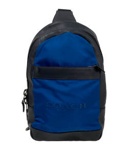 Mochila, Nylon/Poel, Azul/Negro, 3