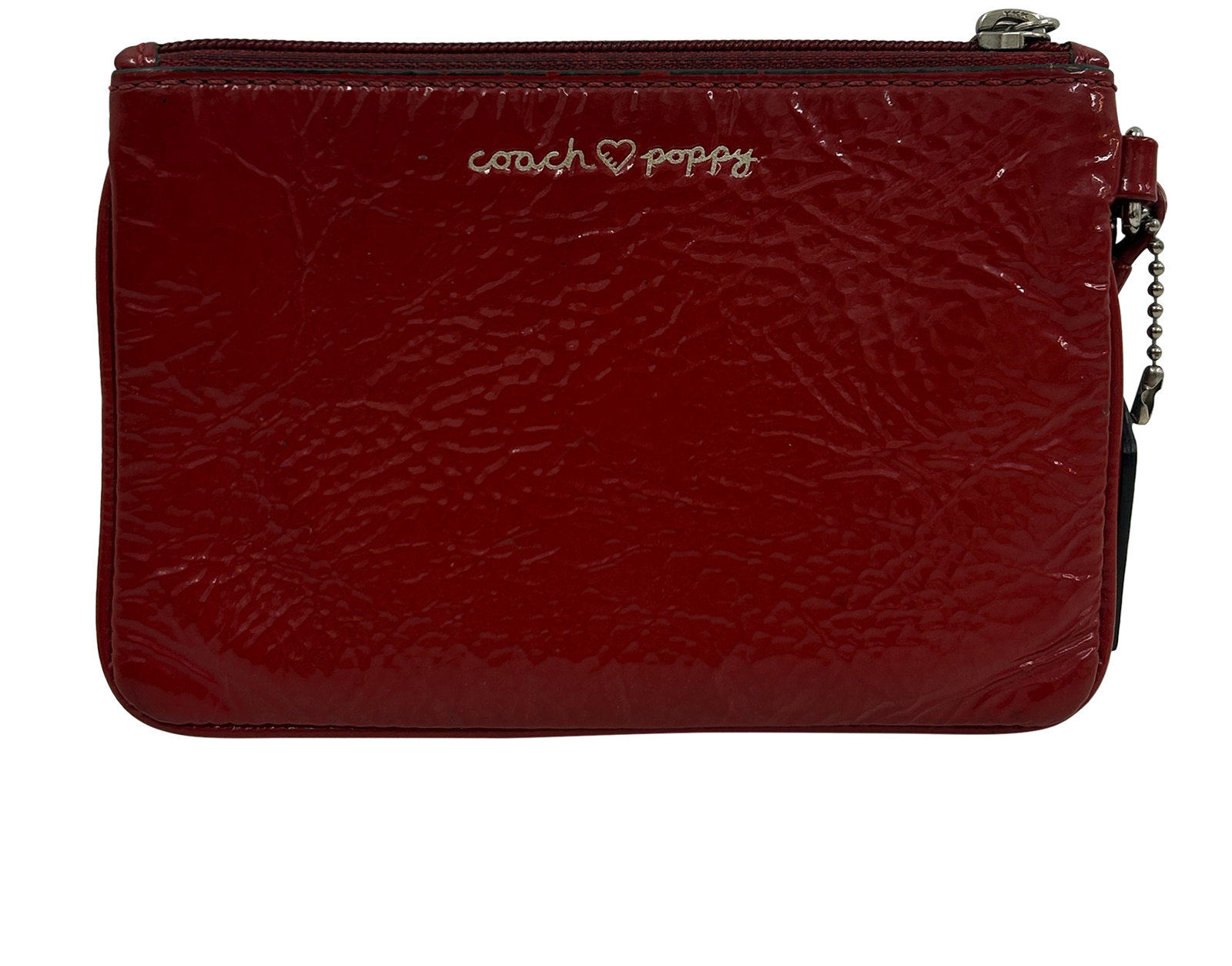 Pouch, 20&euro;, Bolso, Rojo, Cuero - Charol, Vista trasera