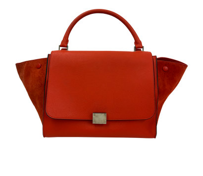 Trapeze, 560€, Bolso, Naranja, Animal - Piel, Vista frontal