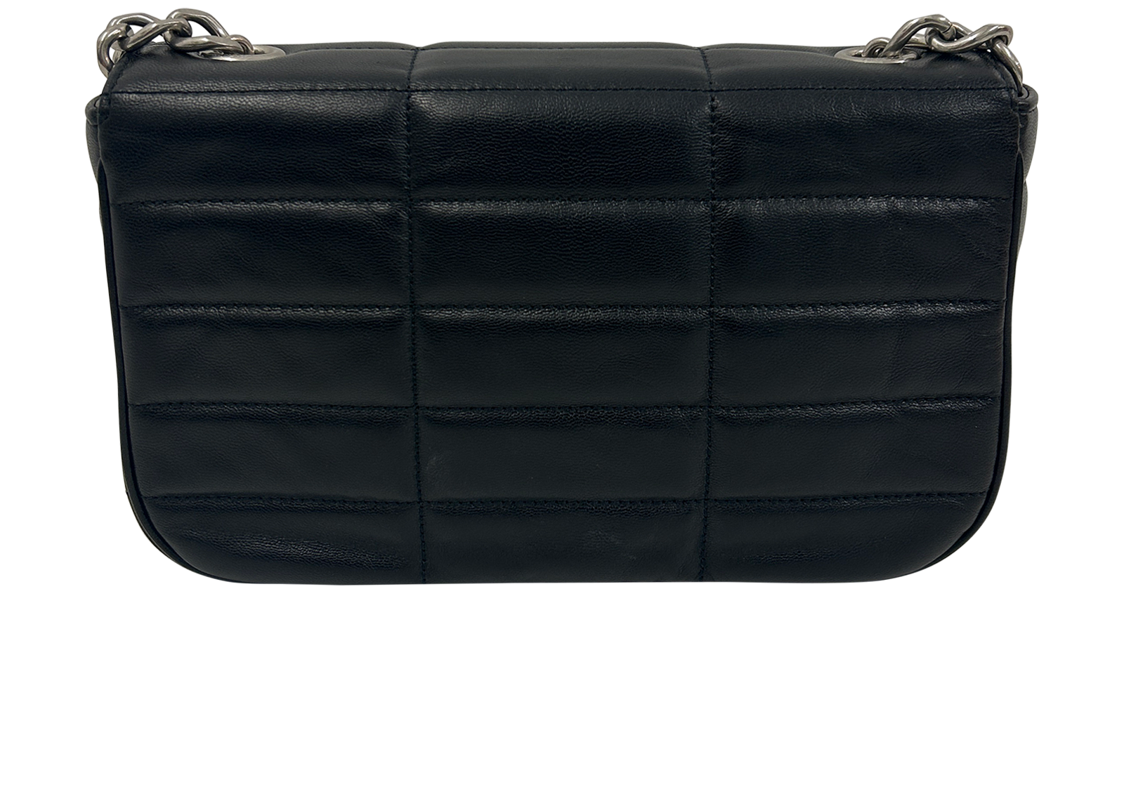 Monograma Logo Chain, 1.700&euro;, Bolso, Negro, Animal - Piel, Vista trasera