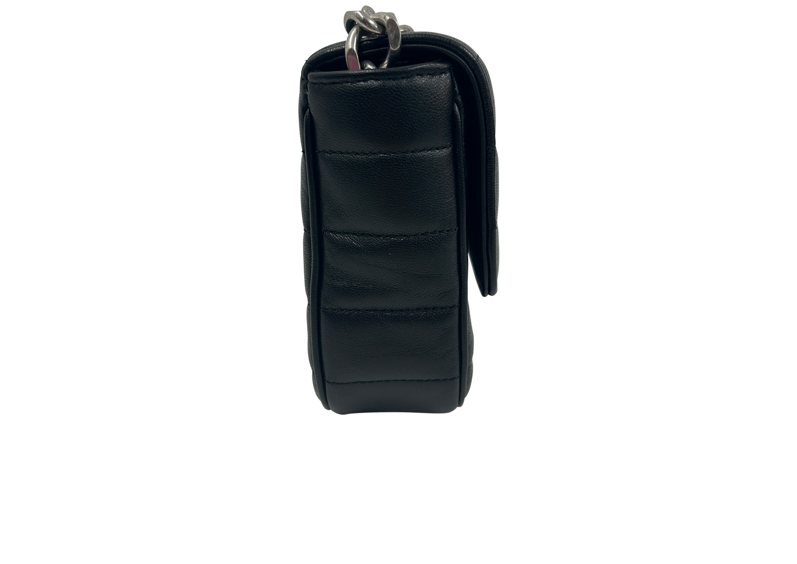 Monograma Logo Chain, 1.700&euro;, Bolso, Negro, Animal - Piel, Vista lateral