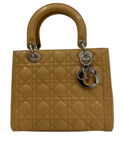 Lady Dior Small Correa,Charol,Beige,18ma0151,3