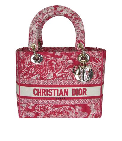 Christian Dior, 3.300&euro;, Bolso, Blanco/Rojo, Tejido - General, Vista frontal