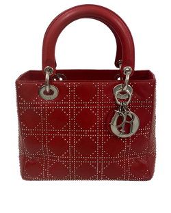 Lady Dior Studs Cannage,Piel,Rojo,Correa,09MA0073,3