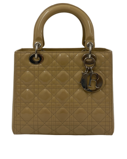 Lady Dior Small Con Correa,Charol,Beige,16BO017,3