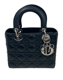 Lady Dior Mini, Piel, Negro, 4, DB,Box, Card, 01RU0158