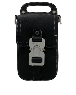 Pochette Vertical Saddle, Piel, Negro,16BO0223