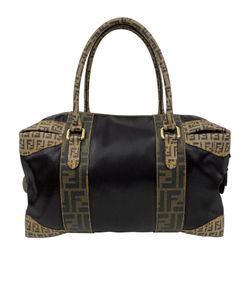 Satchel, Canvas, 3, DB, mARRON/zUCCA, am75436