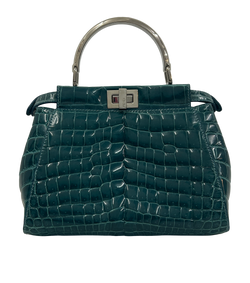 Peekabbo Mini, Croco, Verde, Strap, Cities, DB,8BN244, 4-5*