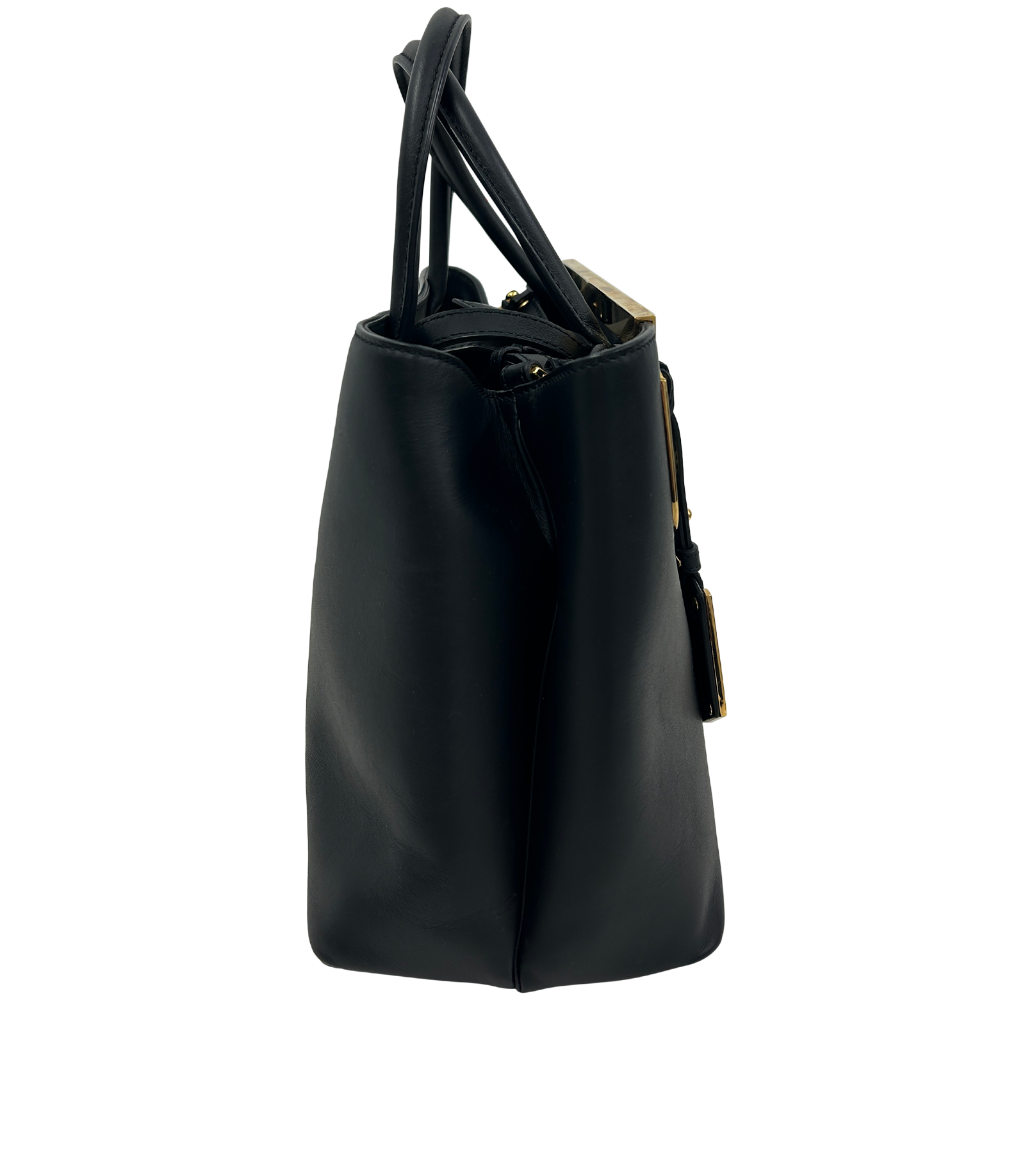 2 Jour, 820&euro;, Bolso, Negro, Animal - Piel, Vista lateral