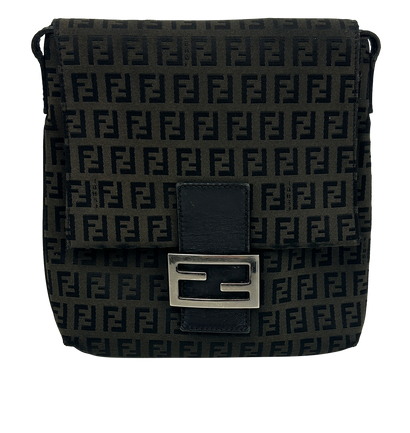 Crossbody Zucca, 390&euro;, Bolso, Negro, Tejido - General, Vista frontal