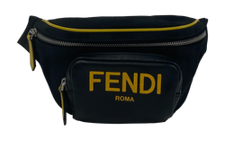 Riñon.Grace, Nylon/Piel, Negro, Logo,3, 7VA488