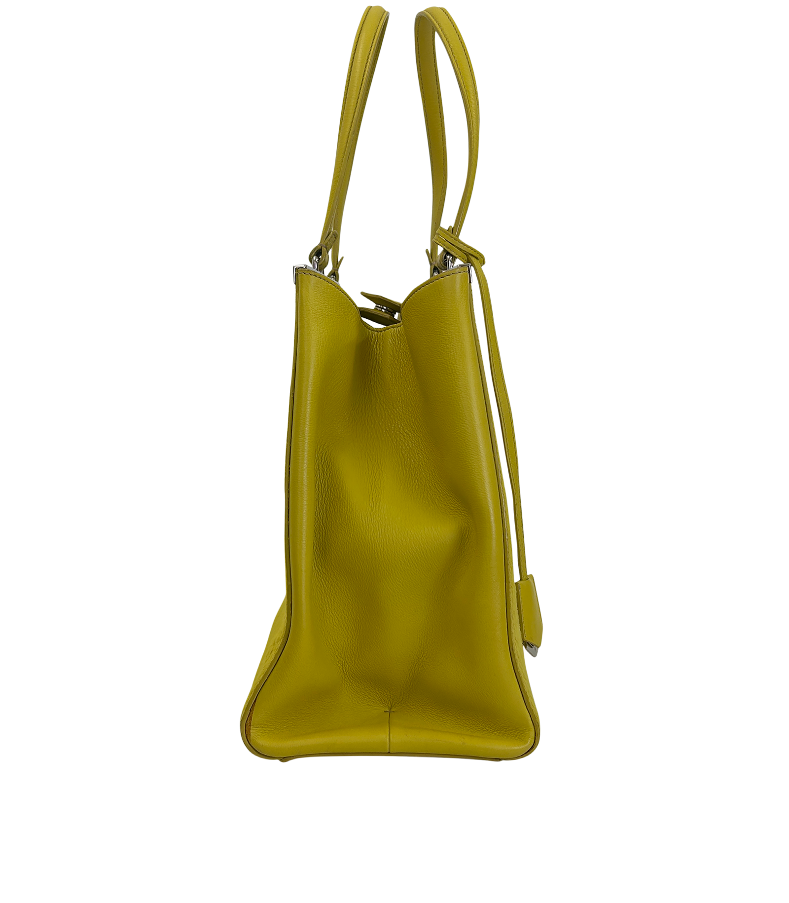 3 Jour, 590&euro;, Bolso, Amarillo, Animal - Pelo De Potro, Vista lateral