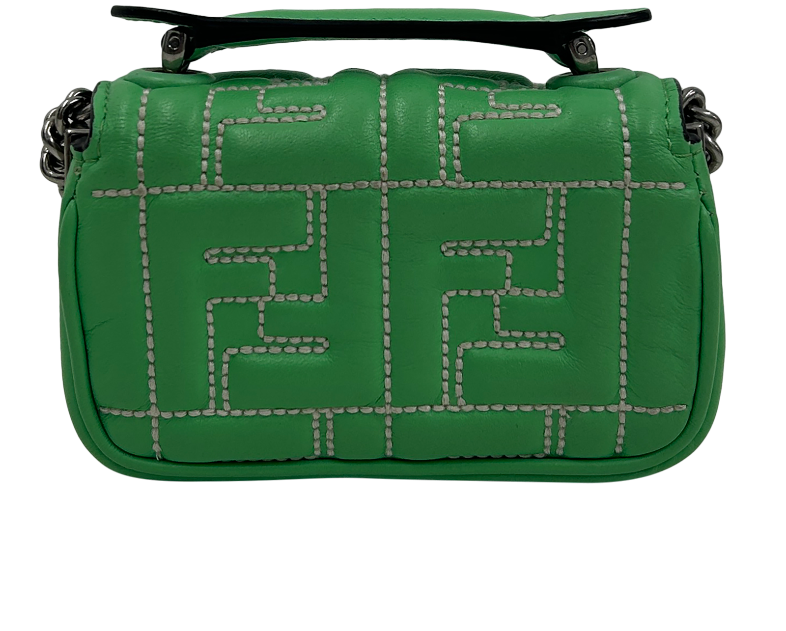 Nano Baguette, 490&euro;, Bolso, Verde, Animal - Piel, Vista trasera