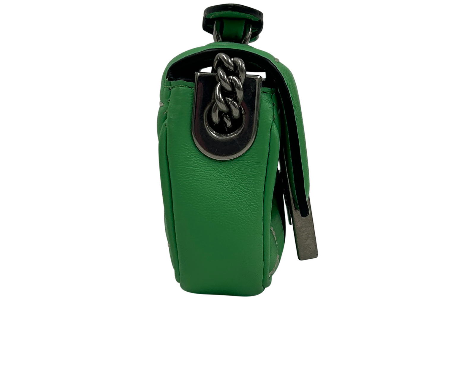 Nano Baguette, 490&euro;, Bolso, Verde, Animal - Piel, Vista lateral