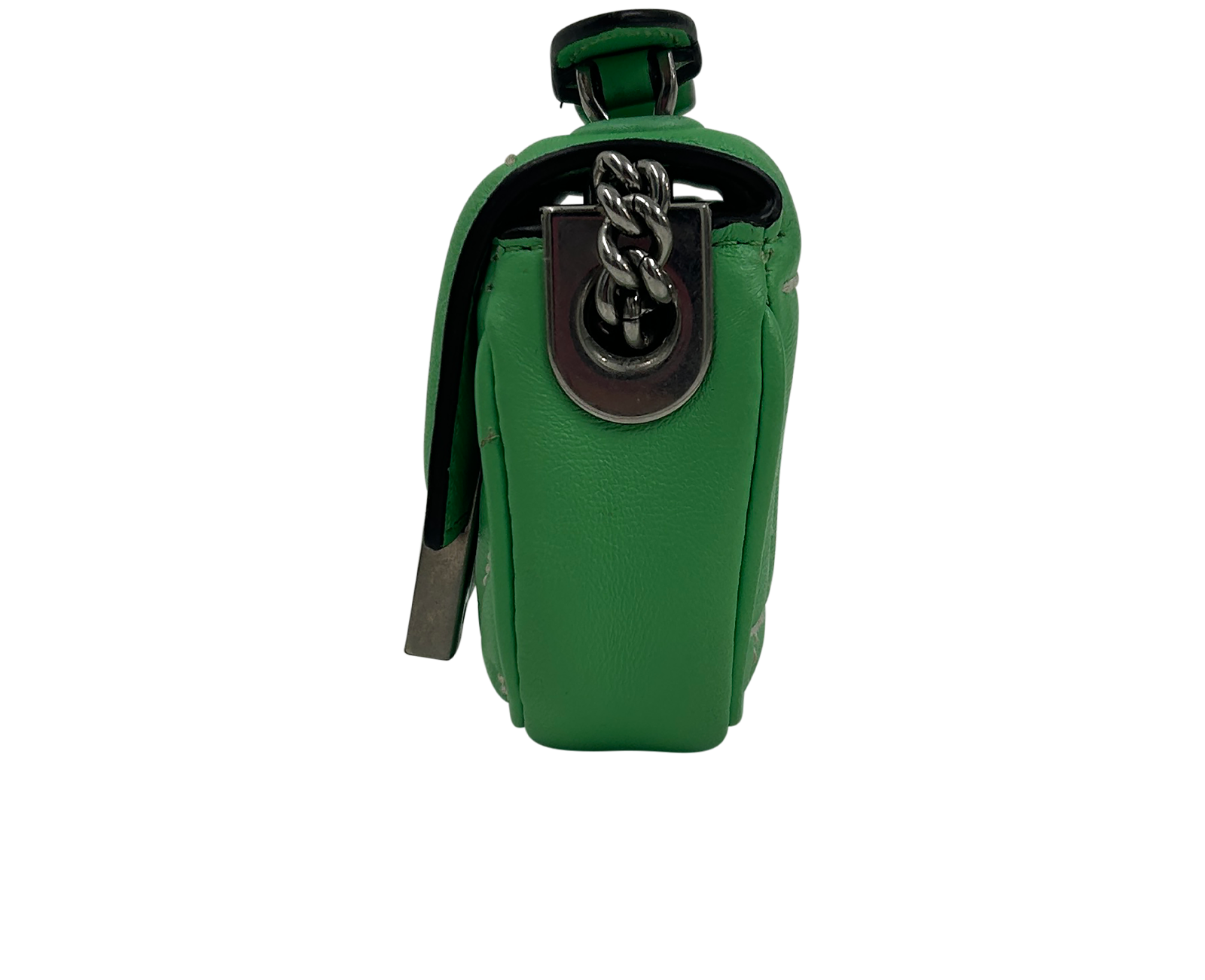 Nano Baguette, 490&euro;, Bolso, Verde, Animal - Piel, Vista inferior