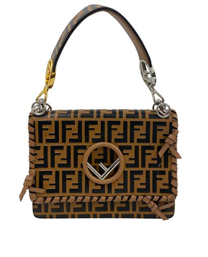 Kan I FF Embossed sin Correa, 1.300&euro;, Bolso, Marrón/Negro, Animal - Piel, Vista frontal