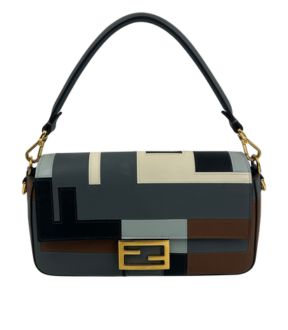 Vitelo Grace Baguette, 1.600&euro;, Bolso, Blanco/Gris/Marrón/Negro, Animal - Piel, Vista frontal