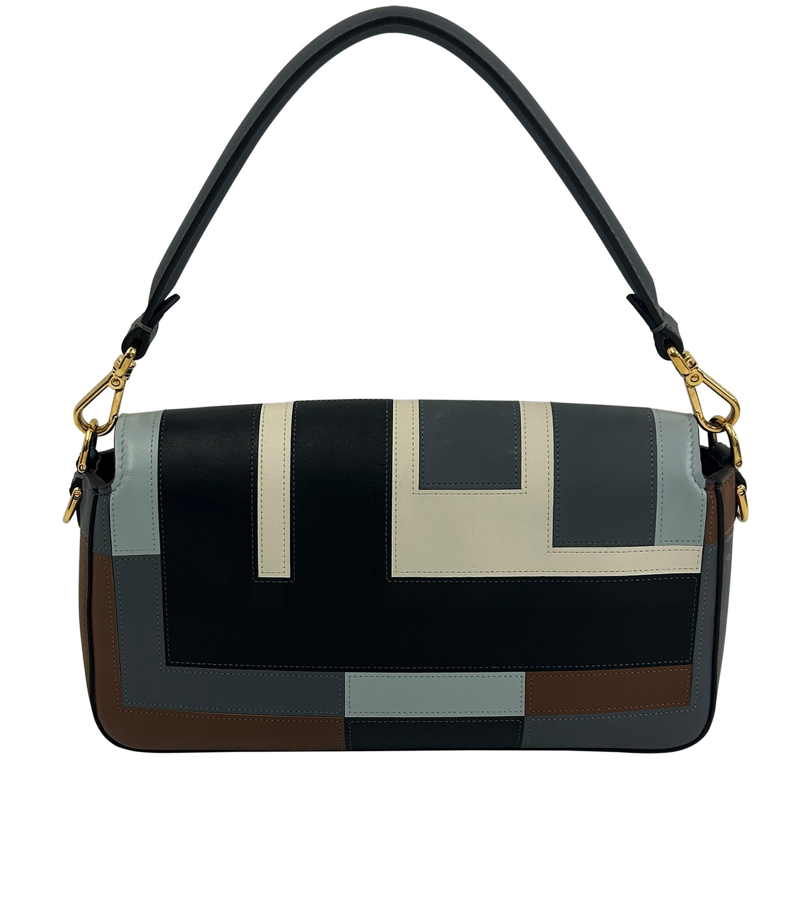 Vitelo Grace Baguette, 1.600&euro;, Bolso, Blanco/Gris/Marrón/Negro, Animal - Piel, Vista trasera