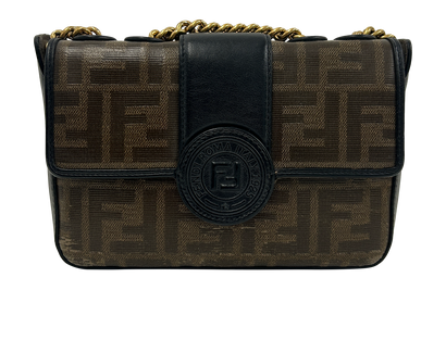 Bandolera Zucca, 640&euro;, Bolso, Marrón, Lona - General, Vista frontal