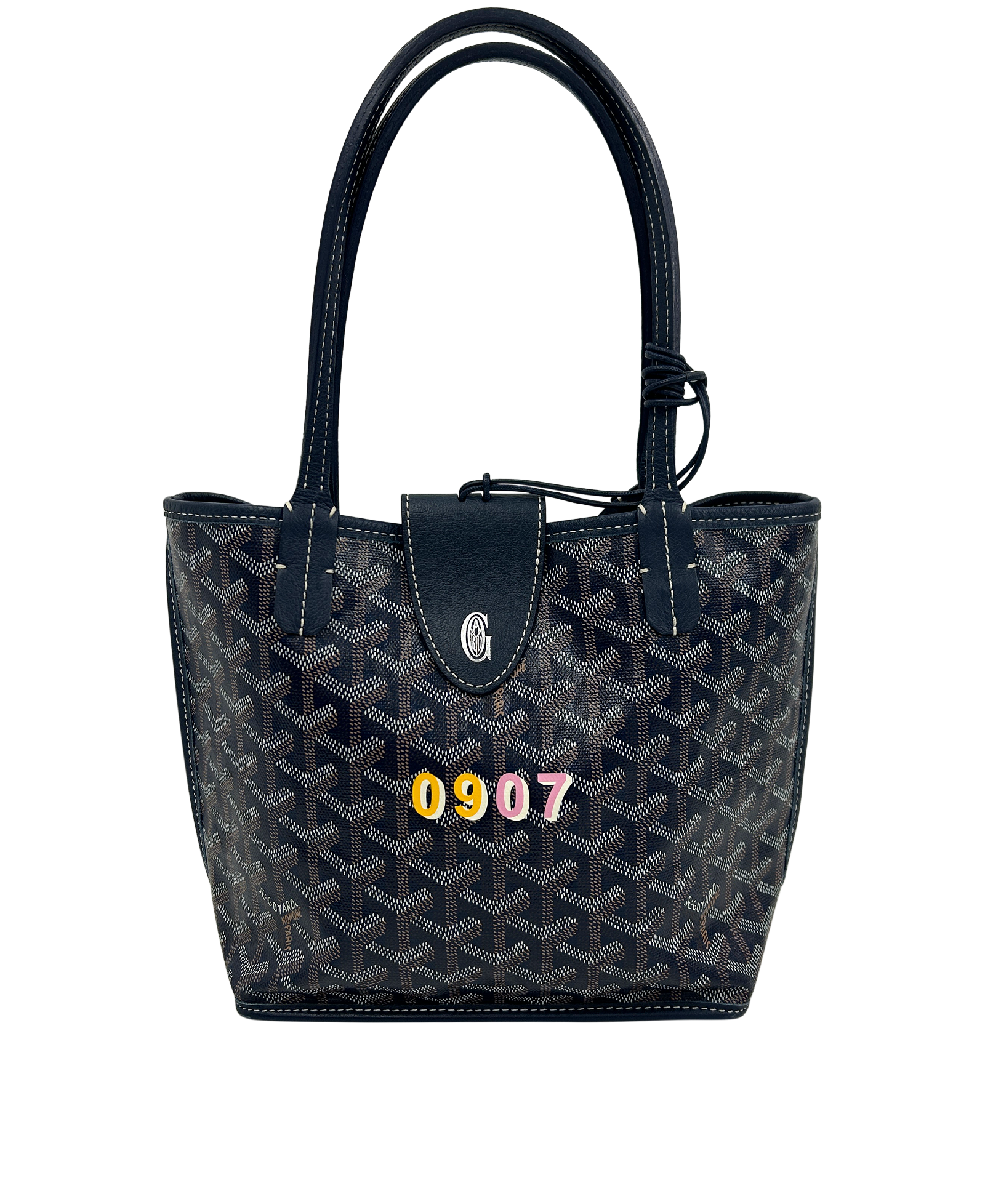 Anjou Mini, 1.600&euro;, Bolso, Azul, Lona - General, Vista trasera
