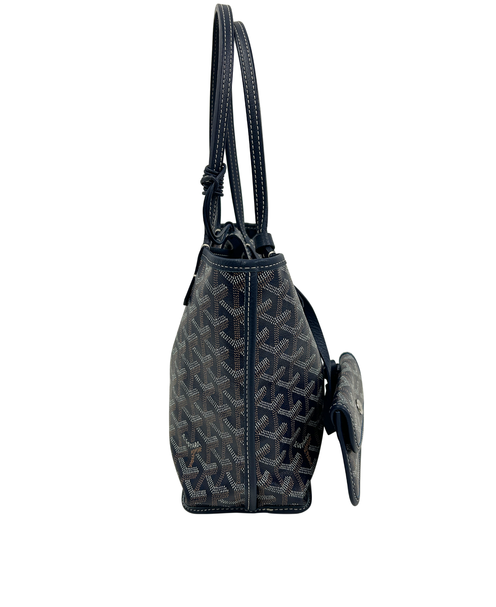 Anjou Mini, 1.600&euro;, Bolso, Azul, Lona - General, Vista lateral