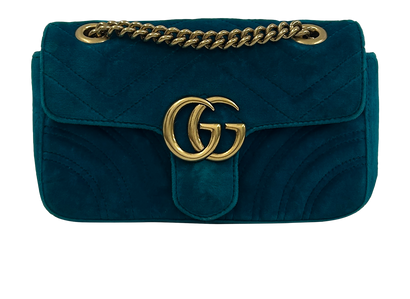 Marmont, 740&euro;, Bolso, Verde, Textil - Terciopelo, Vista frontal