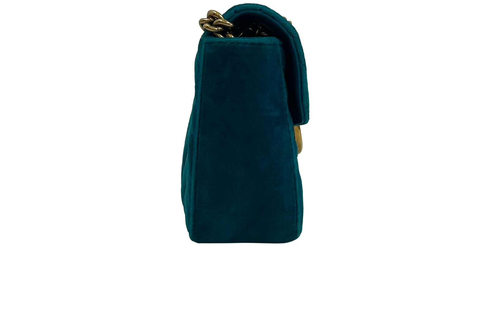 Marmont, 740&euro;, Bolso, Verde, Textil - Terciopelo, Vista lateral