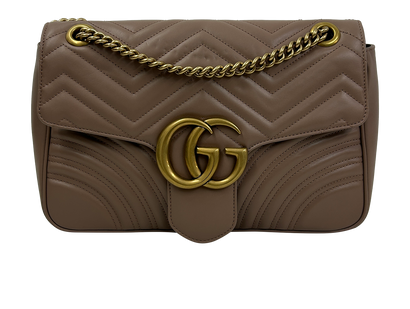 Marmont L, 890&euro;, Bolso, Beige, Animal - Piel, Vista frontal